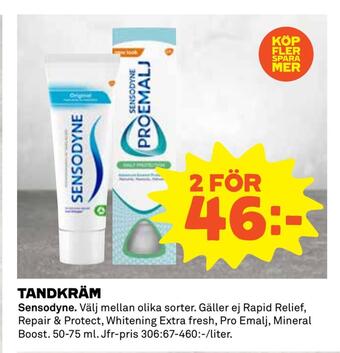 Coop Extra Tandkräm erbjuda