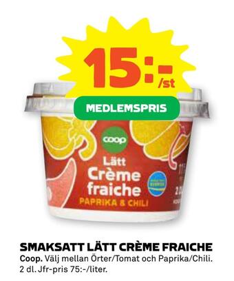 Coop Forum Smaksatt lätt crème fraiche erbjuda