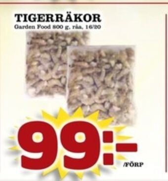 Matdax Garden food tigerräkor erbjuda