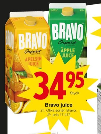 Matöppet Bravo juice erbjuda