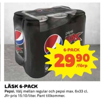 Coop Pepsi max läskedryck erbjuda