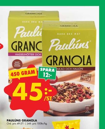 Paulùns granola
