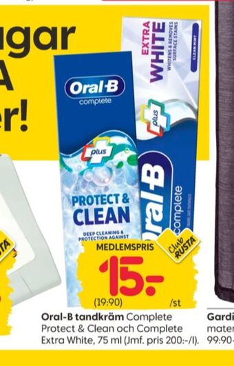 Rusta Oral-b tandkräm erbjuda