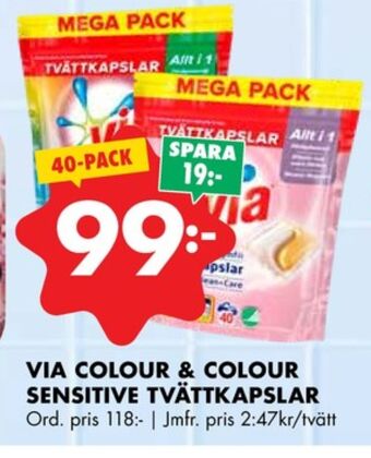 ÖoB Via tvättmedel tabs erbjuda