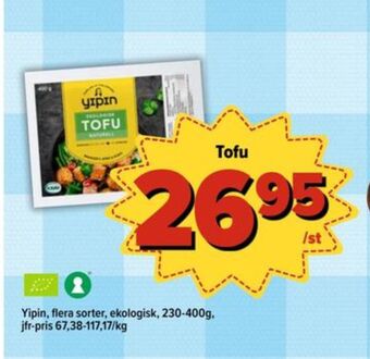 Östenssons Yipin tofu erbjuda