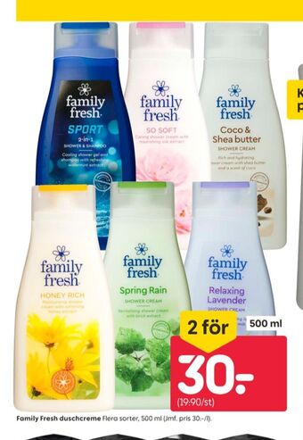 Rusta Family fresh duschtvål erbjuda