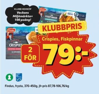 Östenssons Findus fisknuggets erbjuda