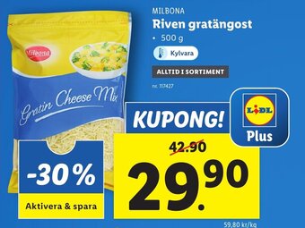 Lidl Milbona Riven gratängost erbjuda