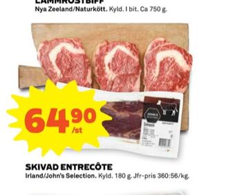 Stora Coop Johns selection entrecôte erbjuda