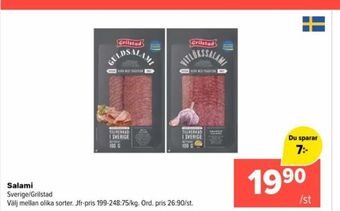 Coop Extra Grilstad salami erbjuda