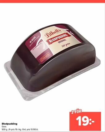 Coop Extra Geas blodpudding erbjuda