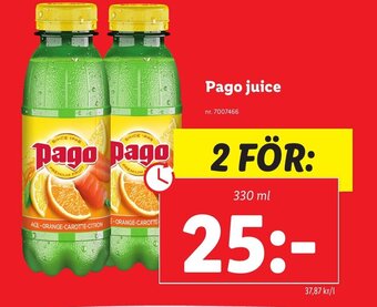 Lidl Pago juice erbjuda