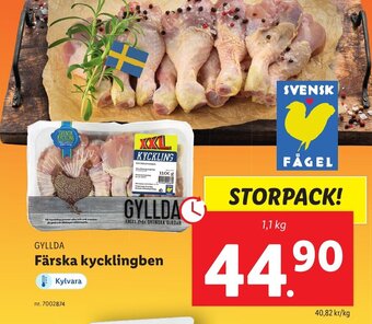 Lidl GYLLDA Färska kycklingben erbjuda
