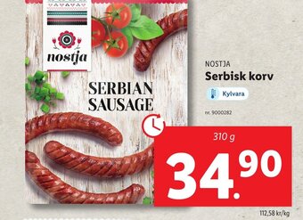 Lidl NOSTJA Serbisk korv erbjuda