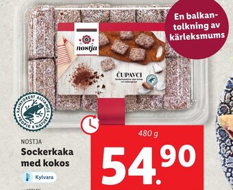 Lidl NOSTJA Sockerkaka med kokos erbjuda