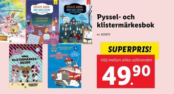 Lidl Pyssel- och klistermärkesbok erbjuda