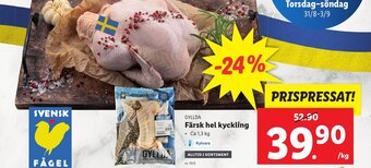Lidl GYLLDA Färsk hel kyckling erbjuda