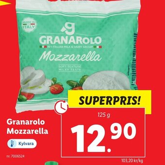 Lidl Granarolo Mozzarella erbjuda