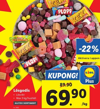 Lidl Lösgodis erbjuda