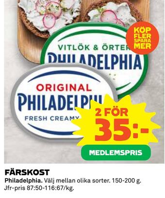 Coop Daglivs Färskost erbjuda