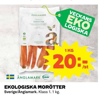 Coop Daglivs Ekologiska morötter erbjuda