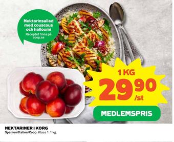 Coop Daglivs Nektariner i korg erbjuda