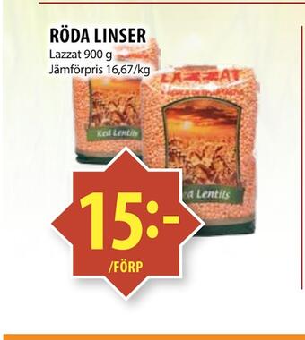 Matvärlden Tensta Röda linser erbjuda