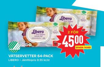 Willys Hemma Våtservetter 64-pack erbjuda