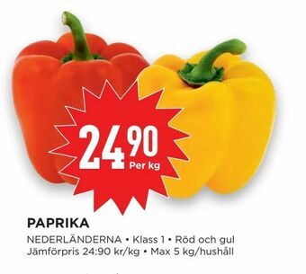 Willys Paprika erbjuda