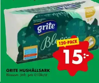ÖoB Grite hushållsark erbjuda