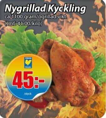 Extra Mjällby Stormarknad Nygrillad Kyckling erbjuda