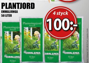 Extra Mjällby Stormarknad PLANTJORD EMMALJUNGA 50 LITER erbjuda