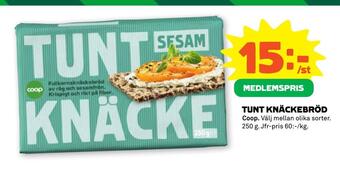 Stora Coop Tunt knäckebröd erbjuda