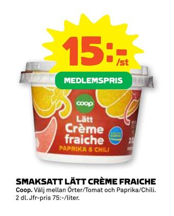 Stora Coop Smaksatt lätt crème fraiche erbjuda