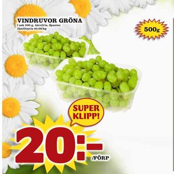 Nya Pulsen Vindruvor gröna erbjuda
