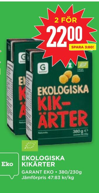 Willys Ekologiska kikärter erbjuda