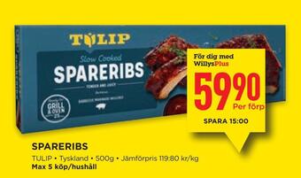 Willys Spareribs erbjuda