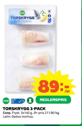 Coop Torskrygg 3-pack erbjuda