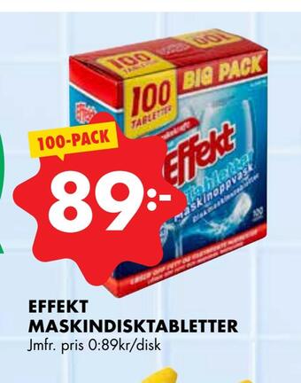 ÖoB Effekt maskindisktabletter erbjuda