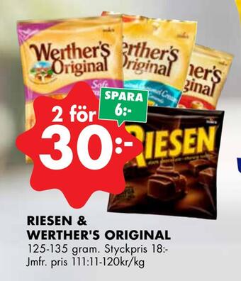 ÖoB Riesen & werther's original erbjuda