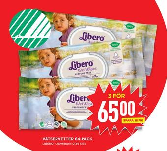 Willys Våtservetter 64-pack erbjuda