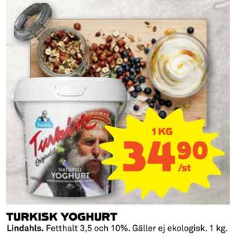 Coop Turkisk yoghurt erbjuda