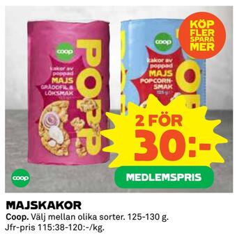Coop Majskakor erbjuda