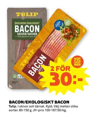 Stora Coop Bacon/ekologiskt bacon erbjuda