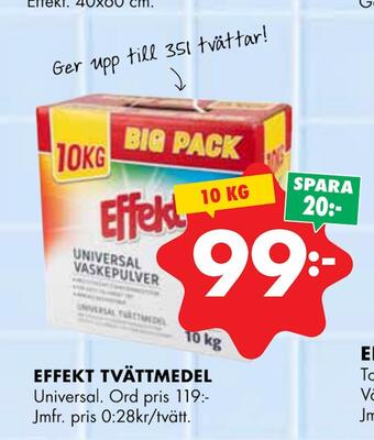 ÖoB Effekt tvättmedel erbjuda
