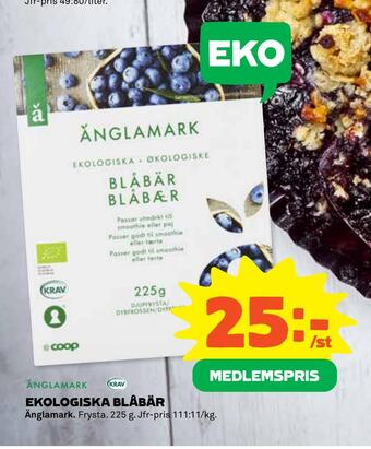 Coop Ekologiska blåbär erbjuda