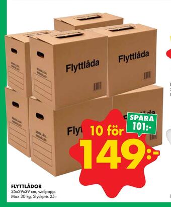 ÖoB Flyttlådor erbjuda