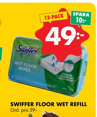 ÖoB Swiffer floor wet refill erbjuda