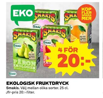 Coop Ekologisk fruktdryck. erbjuda