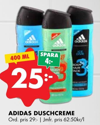 ÖoB Adidas duschcreme erbjuda